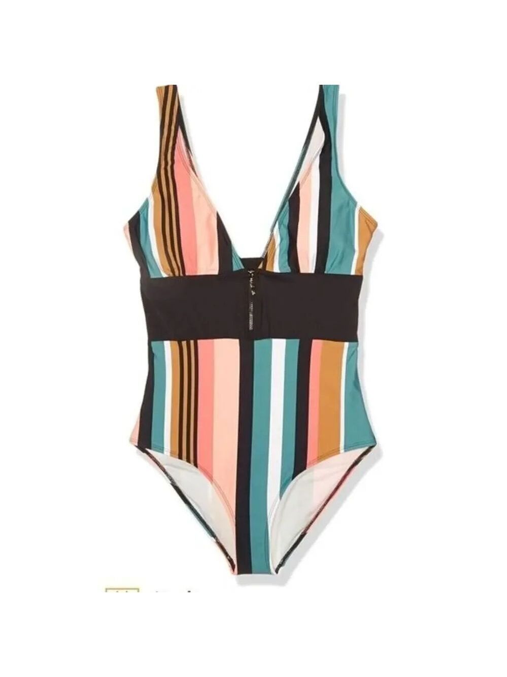 SKYE Standard Faith One Piece Swimsuit with Plunging Neckline and Zip Front